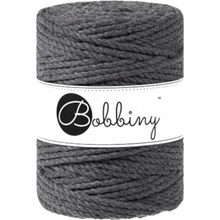 Bobbiny 3PLY Macrame Rope 5 mm 100 m Charcoal Špagát