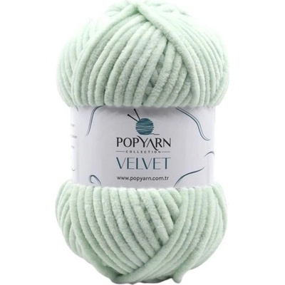 POPYARN Pletací příze Velvet B022 - zelená