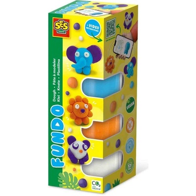 FunDo plastelína Divoká zvířata 3x90g-1x40g
