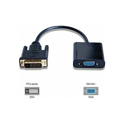 MicroConnect Adapter DVI-D to VGA adapter DVI 24+1 - HD15 M-F IC chipset: ITE6693, Black