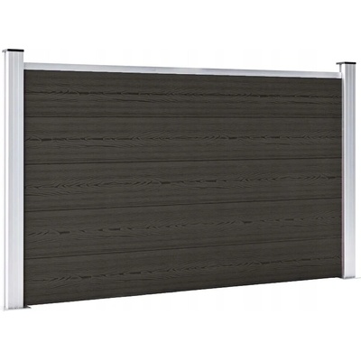 vidaXL Plotový dílec WPC 180 x 105 cm černý