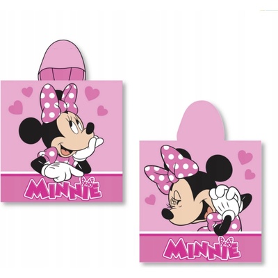 Faro Plážové pončo Minnie srdíčka 55x55 cm