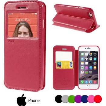 Image 1 of Apple iPhone 6 Plus 5.5 Window Wallet Кожен Калъф + Протектор