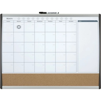 ДЪСКА БЯЛА МАГНИТНА+КОРК МЕСЕЧЕН ПЛАН 585/430 ММ