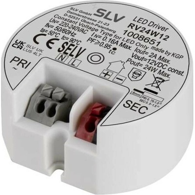 BIG WHITE (SLV) LED zdroj 12V 24W, kulatý 1008651