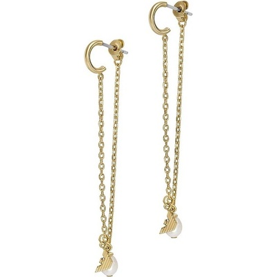 Emporio Armani Dlhé visiace náušnice s pravou perlou EGS3199710