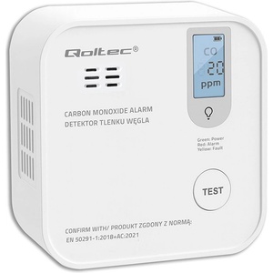 Qoltec 52577 безжичен сензор за въглероден оксид (CO) с батерия (52577)