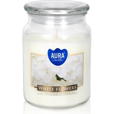 BISPOL Premium Line White Flowers ароматна свещ 500 гр