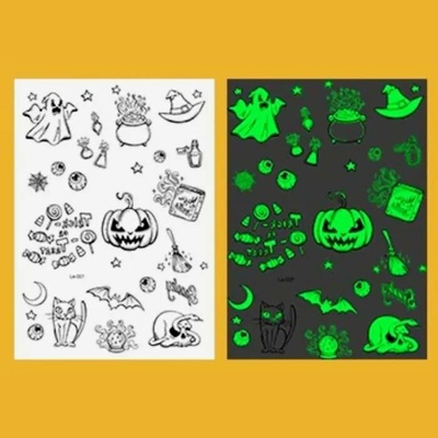 Glow Tattoo svítící nalepovací tetování Halloween 2