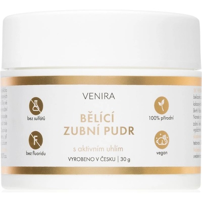 Venira Whitening tooth powder избелваща пудра за зъби с активен въглен с кокос Mint 30 гр