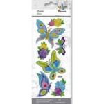 TITANUM Stickers convex soft butterflies, flowers 7pcs