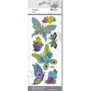 TITANUM Stickers convex soft butterflies, flowers 7pcs