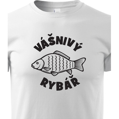 dětské triko Vášnivý rybář bílá