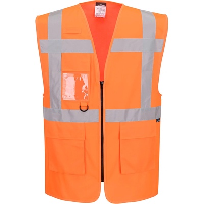 Portwest hi-vis essential es1 es476 / Светлоотразителна жилетка - hv оранжева xxxl (es476orrxxxl)