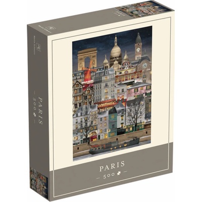 Martin Schwartz Paríž Vianoce mesto Francúzsko 33 x 47 cm MS0615 500 dielov
