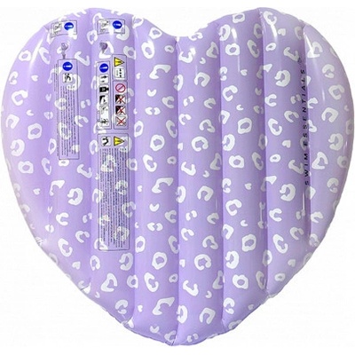 Swim Essentials Srdce Leopard fialový