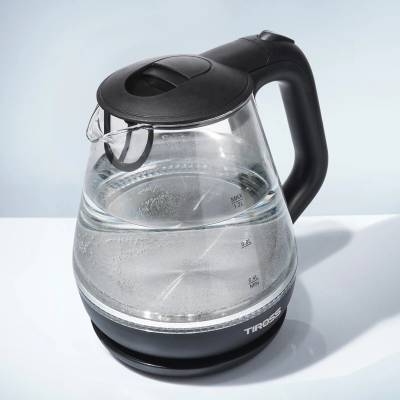 TIROSS Електрическа кана Tiross TS-2708 със стъклен каничка 1, 2 л, 1630 W, синя (TS-2708)