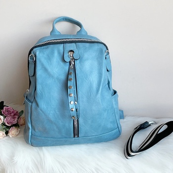 Image 1 of Синя дамска чанта/раница Модел-2402