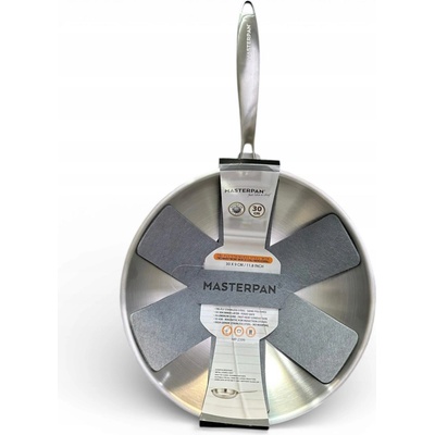 WOK pánev 30 cm nerezová ocel MASTERPAN INDUKCE PLYN