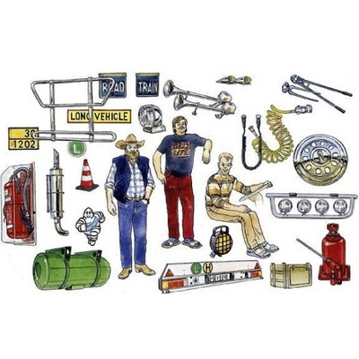 ITALERI Model Kit doplňky 0720 TRUCK ACCESSORIES 1:24