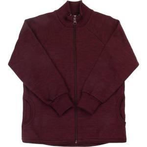Joha Детско вълнено яке Joha Kid's Cardigan with Zipper Merino jacket - Burgundy - размер 160 (703-7035-0117)