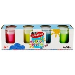 Mega Creative Plastic mass 4 colors glitter tube