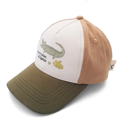 maximo Шапка с козирка maximo Boy's Cap Crocodile, Hook-and-Loop Closure Cap - Wollweiß / Tee - размер 49-51 cm (904-6337-0111)