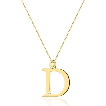 Blink Blink Celebritka Písmeno D zo žltého zlata s diamantom 5186ZDB D