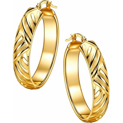 Zlaton Náušnice žluté zlato kruhy 3.8cm 5.7g 000601411168