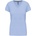 Kariban v-neck k381 / Дамска тениска с къс ръкав - небесно синя m (20k38141002)