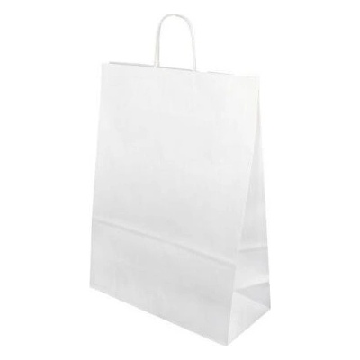 Papírová taška bílá 320x120x410 mm s krouceným uchem