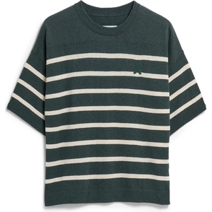 ARMEDANGELS Дамски пуловер ARMEDANGELS Women's Stripe Linen Blend Sweater Jumper - Space Steel / Undyed (117-3694-0113)
