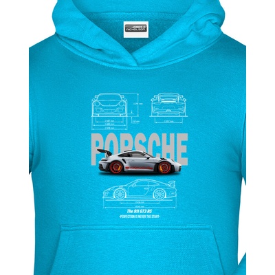 Dětská mikina Porsche 911 GT3 RS Světlá tyrkysová