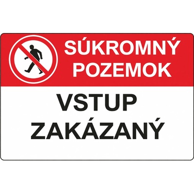 Traiva Samolepka Súkromný pozemok, vstup zakázaný