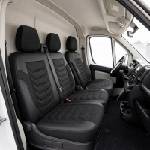 PANDA Комплект луксозна тапицерия panda за ford transit custom mk1 2012-2023, Еко кожа и текстил, Черно/Сиво