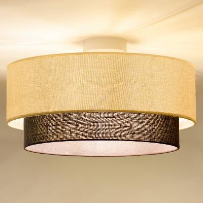 - LED таванно осветително тяло BOHO STYLE 1xE27/15W/230V Ø 40 см кремаво/кафяво (BG3213)