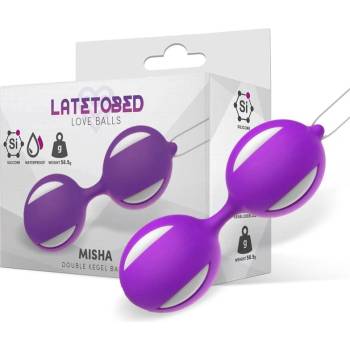 LateToBed Misha Double Kegel Balls Silicone Purple