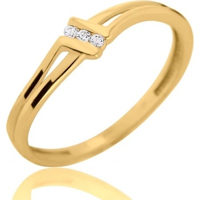 Couple Zajímavý Lotte žluté zlato se zirkony 4515046