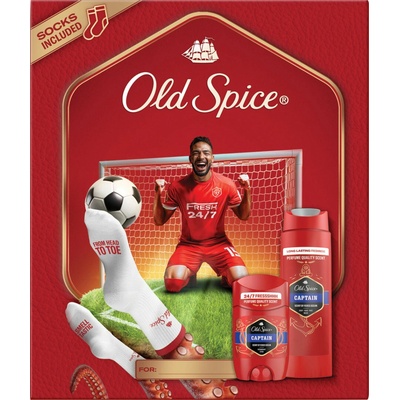 Old Spice Captain sprchový gél 250 ml + deostick 50 ml + ponožky darčeková sada