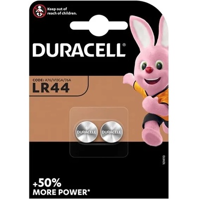 Duracell Алкална батерия LR44, 1.5 V, 2 броя