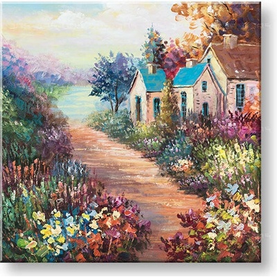 Maľovaný obraz na stenu KRAJINA 70x70 cm - 70×70 cm / Klasický 2 cm
