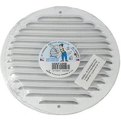 Refax plast s.r.o. Mřížka ventilační kovová pozinkovaná bílá kulatá D175 mm