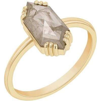 Eppi Prsten s hexagon salt and pepper diamantem Yene R43213