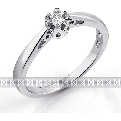 Klenoty Budín Luxusní zásnubní diamantový prsten z bílého zlata 3861310