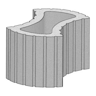 CS-BETON Svahová tvárnice FLORETA 500x209x300 mm černá