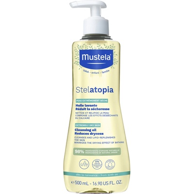 Mustela Bébé Cleansing Oil hydratační koupelový olej pro děti od narození 500 ml pro děti