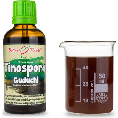 Bylinné kapky Tinospóra chebuľa srdcovitá Guduchi bylinné kvapky tinktúra z tinospóry 50 ml
