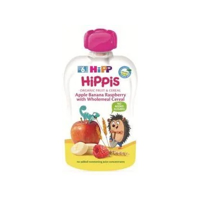 HiPP Био плодова закуска hipp, Ябълка, банан, малина, 100г, 9062300133803