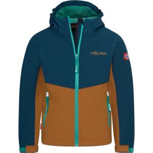 TROLLKIDS Детско софтшел яке Trollkids Kid's Kristiansand Jacket Softshell jacket - Midnight Forest / Caramel - размер 140 (EU) (703-2543-1518)