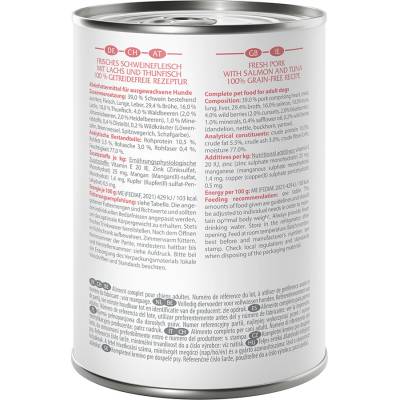 Wolf of Wilderness Red Meat Scarlet Sunrise: bravčové losos a tuniak 6 x 400 g